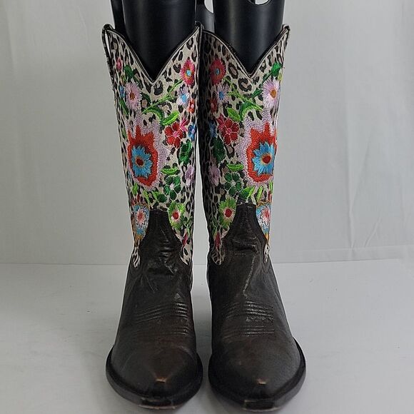 Macie Bean Womens Snow Leopard Smokey and The Bandit Western Boots - Picture 5 of 13
